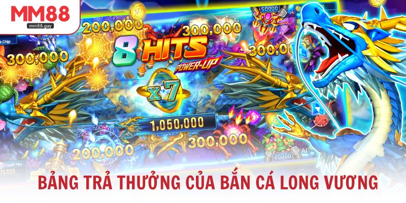 Bảng trả thưởng của game bắn cá Long Vương