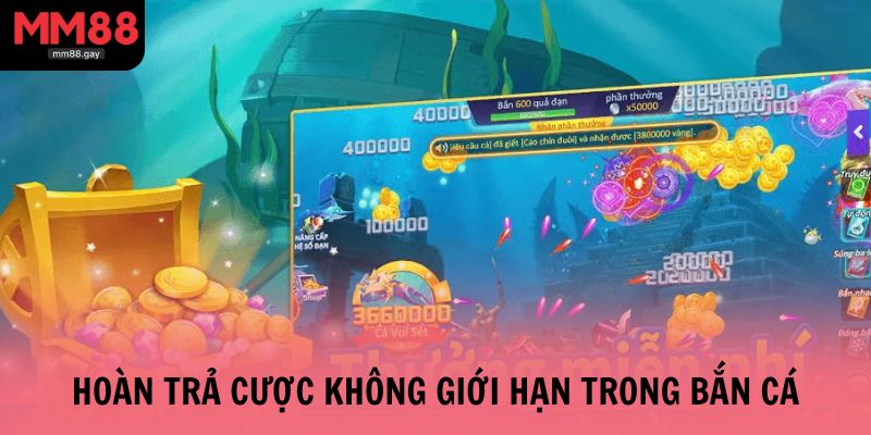 MM88 cũng triển khai chương trình hoàn trả cược không giới hạn trong Bắn cá